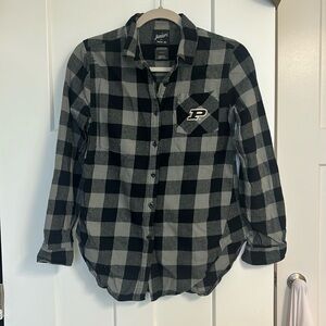 NWOT size S women’s PURDUE flannel